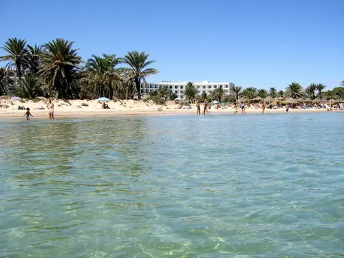 Sousse, tengerpart, Tun�zia