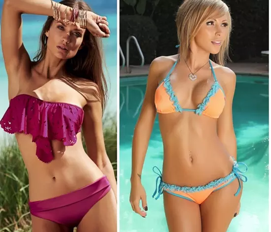 Szexi csipk�s, fodros bikinik