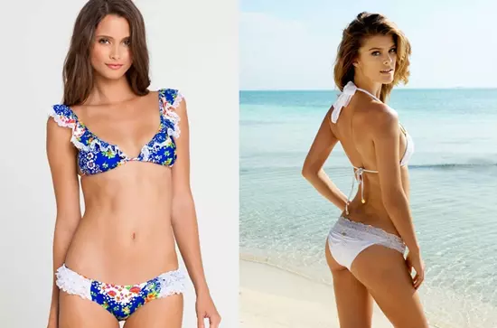 Szexi csipk�s, fodros bikinik