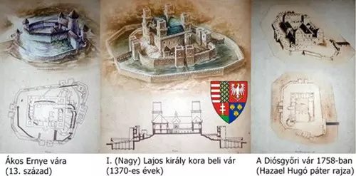 Di�sgy�ri v�r alaprajzai, �kos Ernye, Nagy Lajos kir�ly, Hazael Hugo