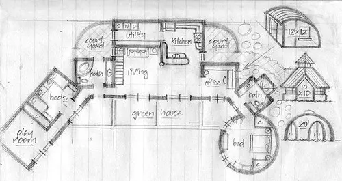 Earthship, f�ldhaj� h�z tervrajza