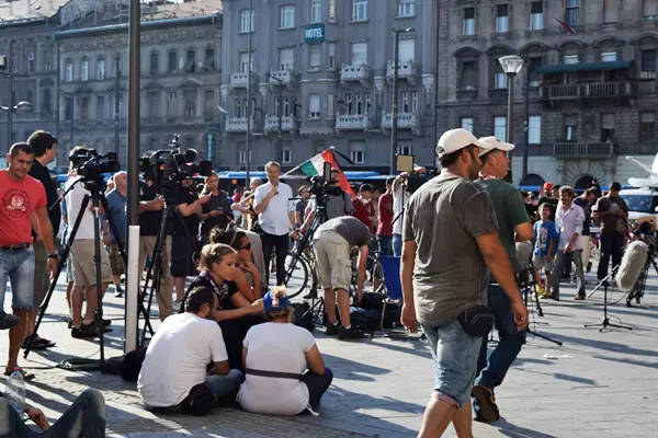 Migr�nst�ntet�sek a Keleti p�lyaudvarn�l - 2015 - augusztus, szeptember