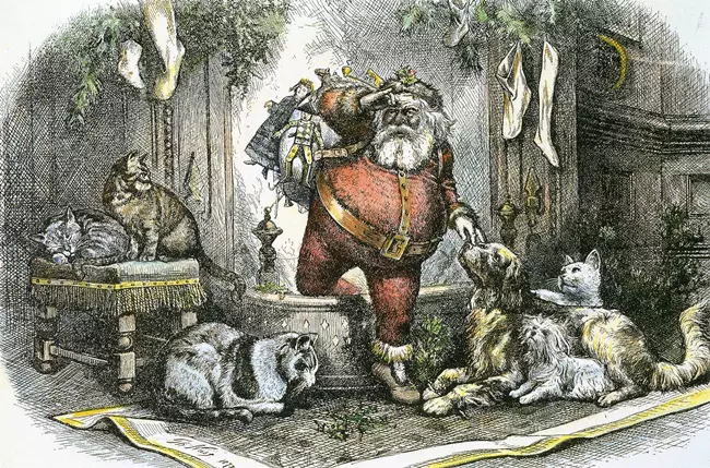 Thomas Nast az�ta vil�gszerte elterjedt Mikul�s-figur�ja